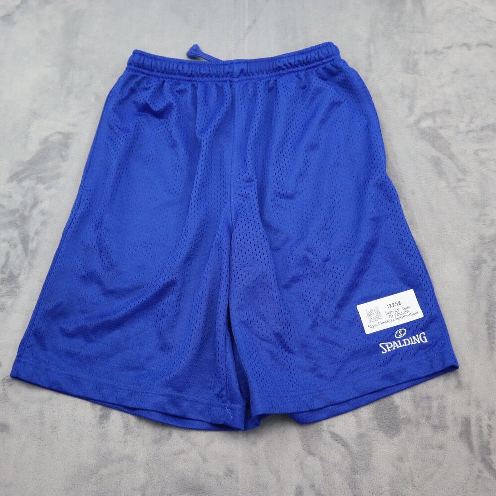 Spalding Shorts Mens S Blue Jersey True to the Game Active Athletic Sports Wear